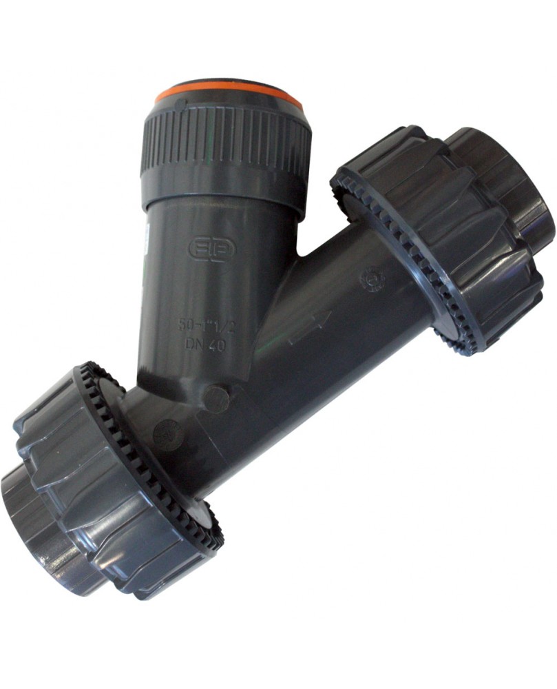 Clapet anti-retour PVC FF diamètre 50mm - Lg : 133.5 mm